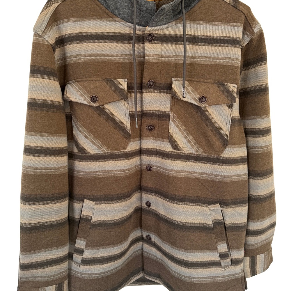 Quiksilver Men's Hooded Shirt Jacket Medium